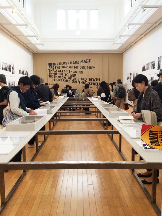 「Robert Frank: Books and Films, 1947-2016 in Tokyo」の展示風景