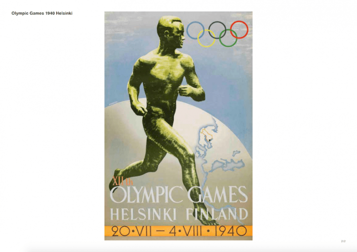 Olympic Games 1940 Helsinki ポスター